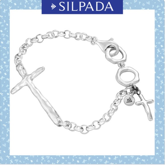 Silpada Cross ‘In Good Faith’ Sterling Silver bracelet BNIB - Picture 2 of 16